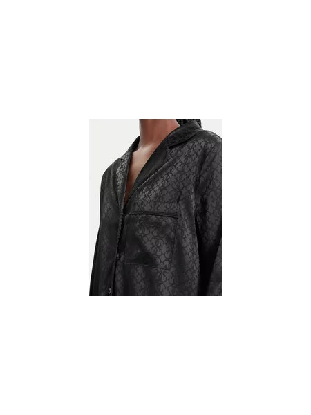 Guess Pidžama Regular Fit crna