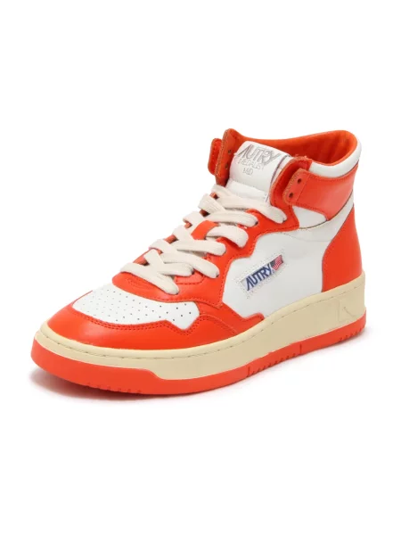 Sneakersy Autry skórzane pomarańczowe