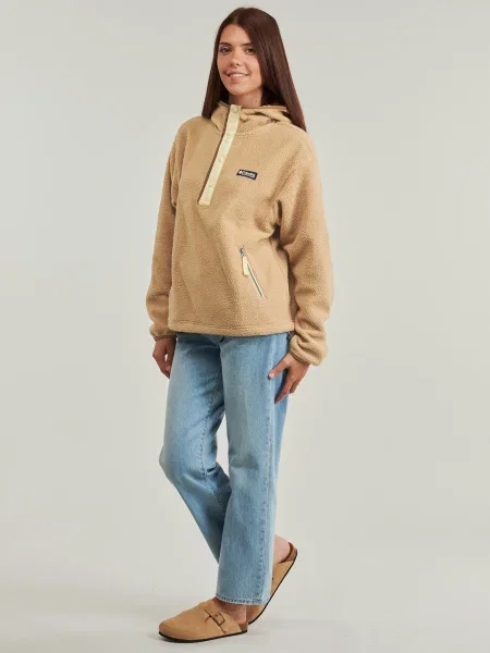 Dámska fleecová mikina Columbia Helvetia II Hoodie canoe béžová