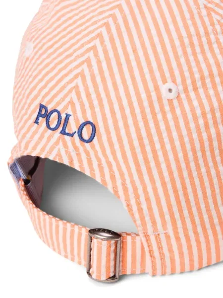 Czapka z daszkiem Polo Ralph Lauren w kratkę z twillu biznesowa niebieska