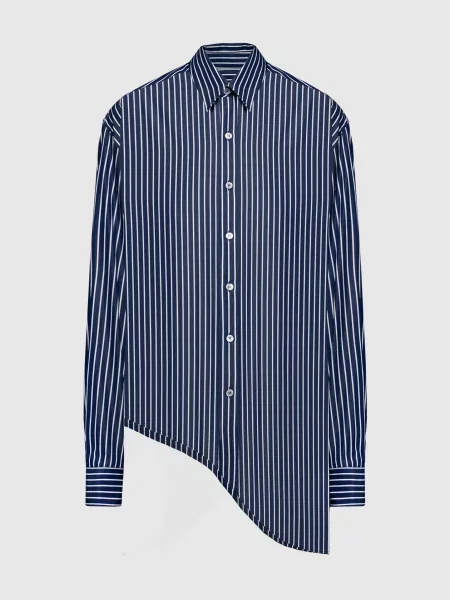 Рубашка Ssheena в полоску синяя
