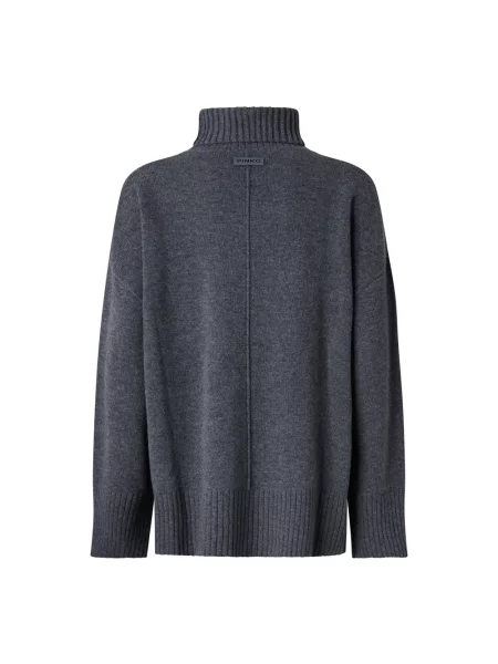 Sweter Pinko wełniany szary