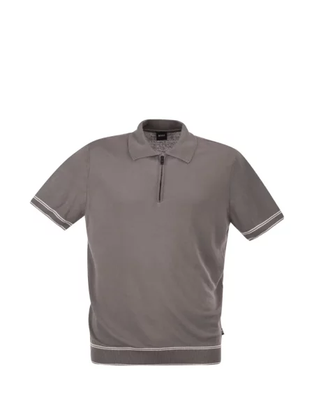 Tricou polo Boss gri