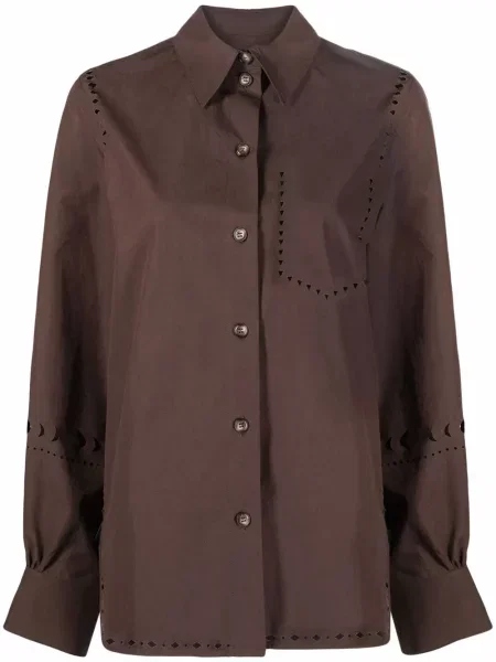 Cămașă Nanushka lungă maro