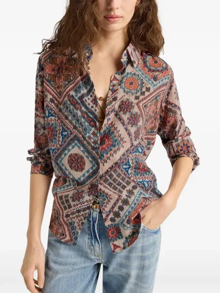 Koszula Momoni z nadrukiem różowa