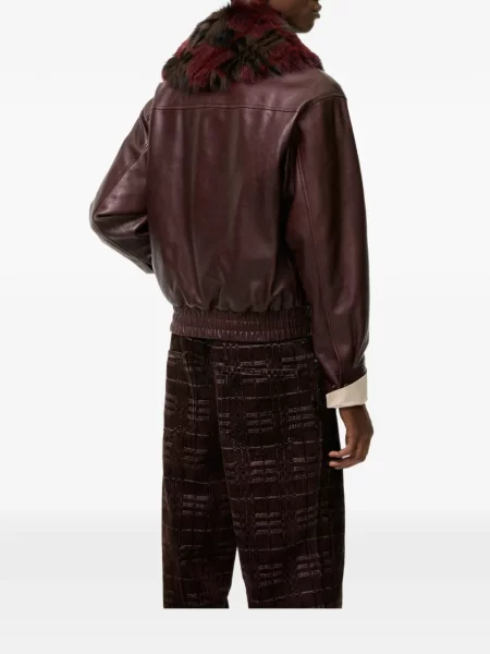 Geanta de piele Burberry roșu