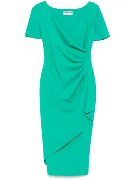Sukienka midi Chiara Boni La Petite Robe do kolan garniturowa zielona