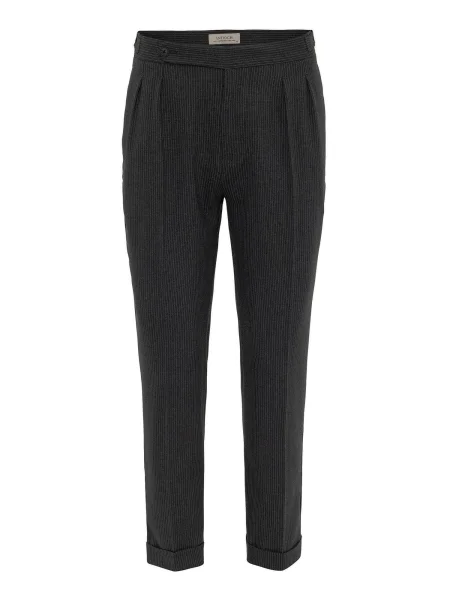 Antioch Pantaloni cu dungă Eladio negru alb