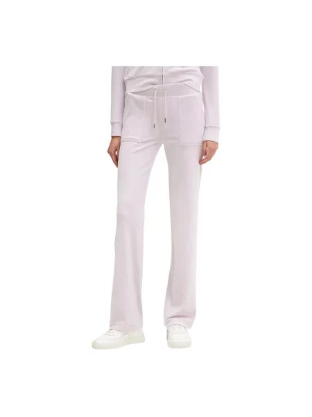 Spodnie Juicy Couture klasyczne fioletowe