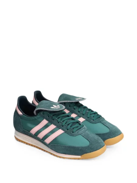 Sneakerși Adidas din piele de căprioară verde