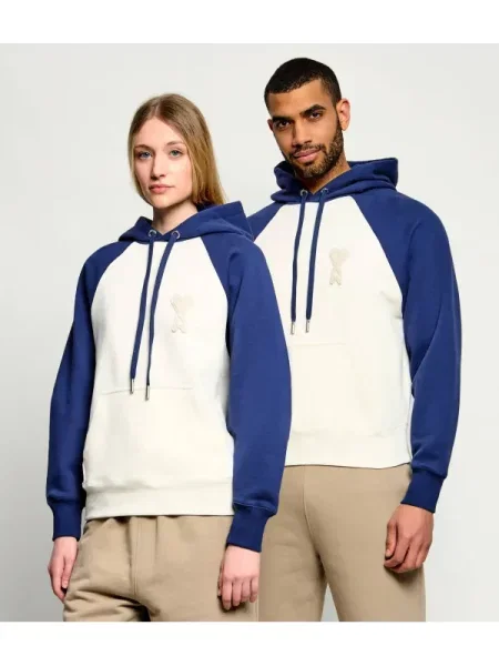 AMI Paris Hanorac | Relaxed fit alb
