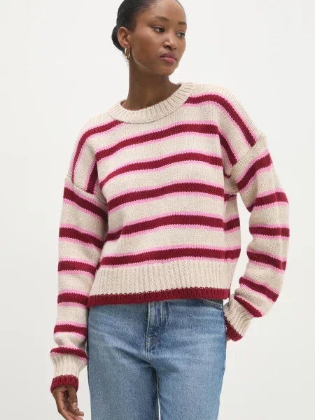 Пуловер Answear Lab дамски бежово