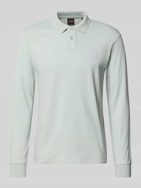 Koszulka polo o kroju slim fit z mieszanki bawełny model ‘PASSERBY’ Boss Orange