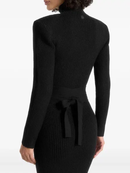 Rochie maxi Manière De Voir tricotate cu legături negru
