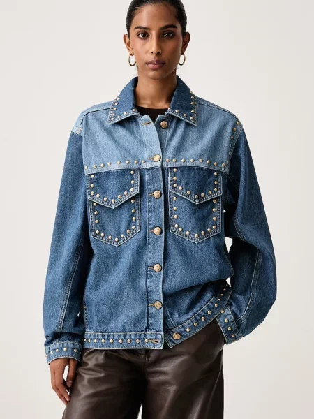 Farm Rio geacă de blugi pentru femei din denim albastru