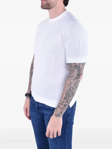Tricou Kangra cu decolteu rotund alb