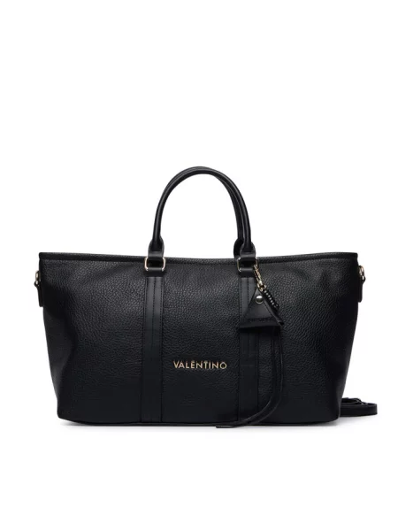 Torba shopper z odpinanym paskiem na ramię model MAURY' Valentino czarna