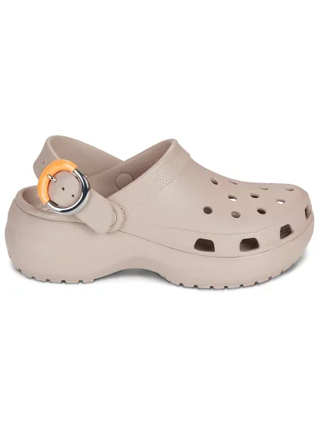Platform talpú csatos klasszikus félcipő Crocs bézs