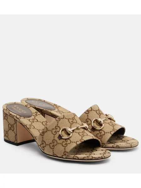 Platno mules Gucci bež