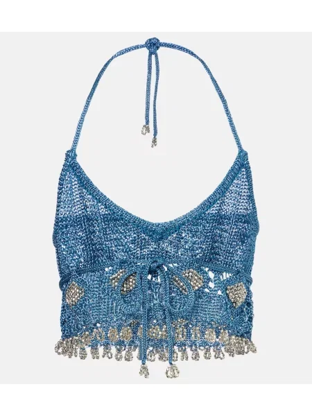 Cropp top Rabanne albastru