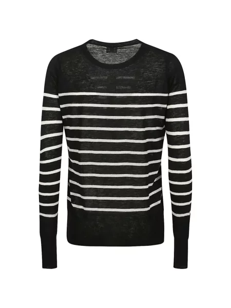 Pulover C.t.plage cu dungi negru