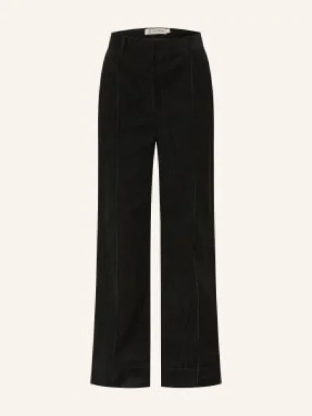 Barbour Spodnie Z Sztruksu Emmy schwarz czarne