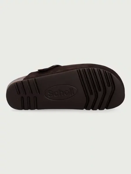 Scholl papucs női velúr FAE NEW barna