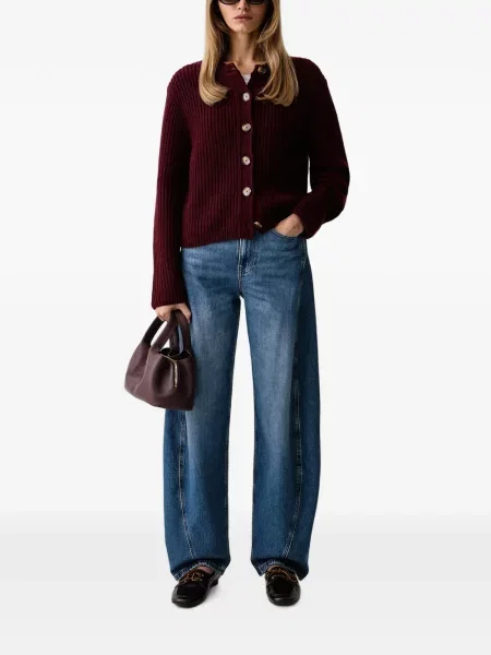 Cardigan Barbour tricotate roșu