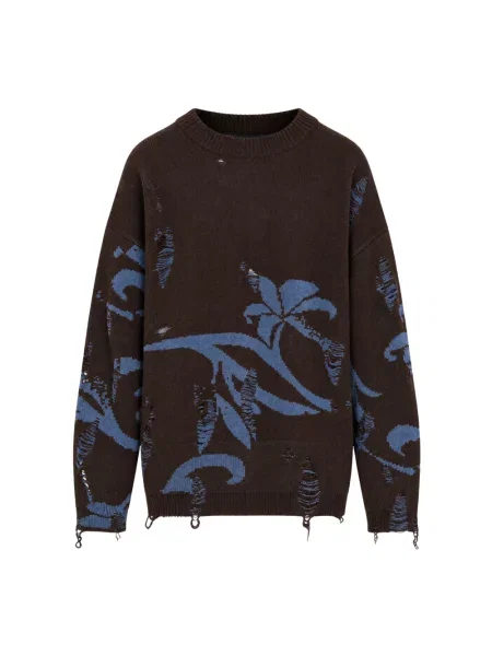 Sweter Akep wełniany brązowy
