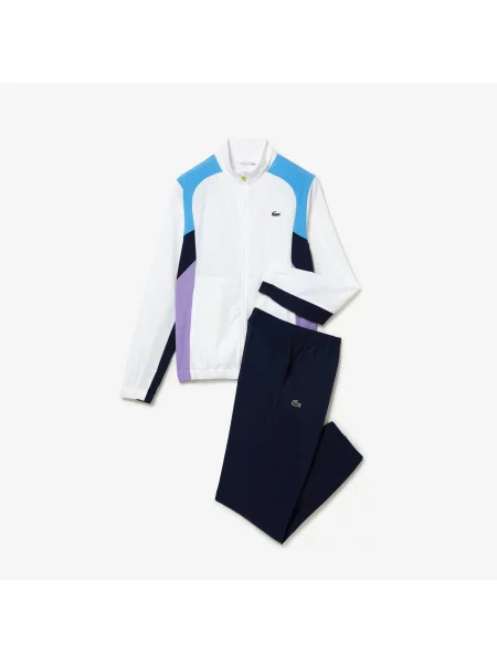 Lacoste Sportowy Dres O Regularnym Kroju I Blokowym Kolorze Ze Stójką biały