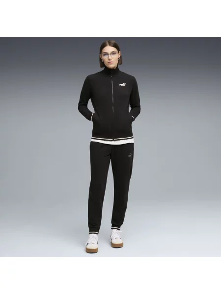 PUMA metaliczny dres z zapięciem na Odzież S czarny