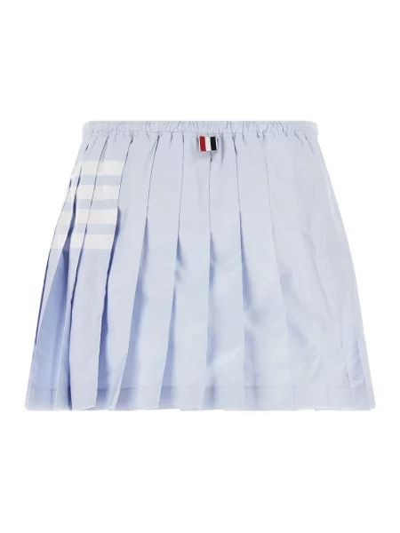 Spódnica mini Thom Browne z twillu ze sznurkiem niebieska
