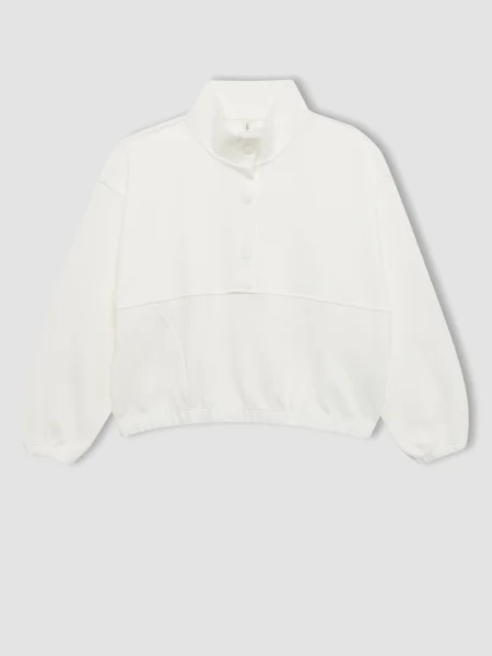 Tricou polo copii Defacto alb