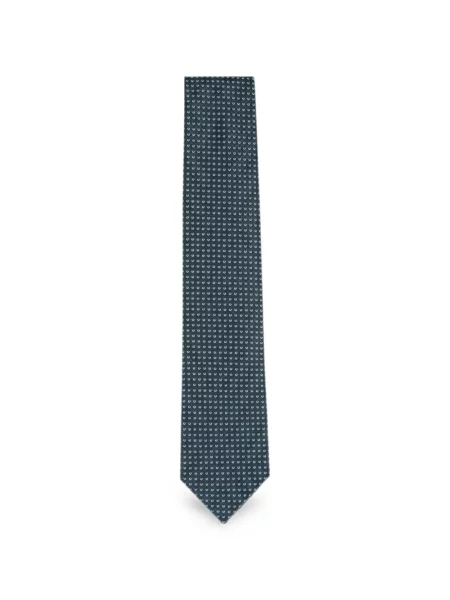 Cravată Brioni cu imprimeu geometric verde