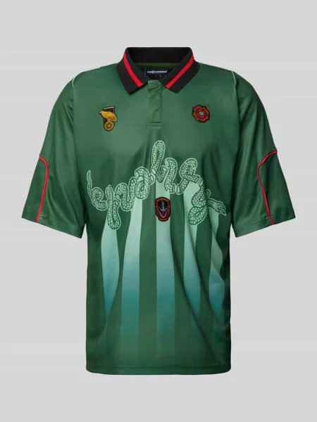 Koszulka polo z rękawem o dł. The Hundreds zielona