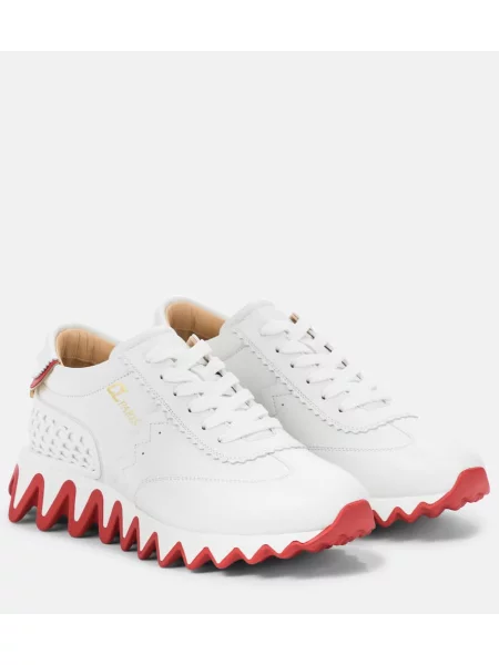 Sneakerși Christian Louboutin din piele alb