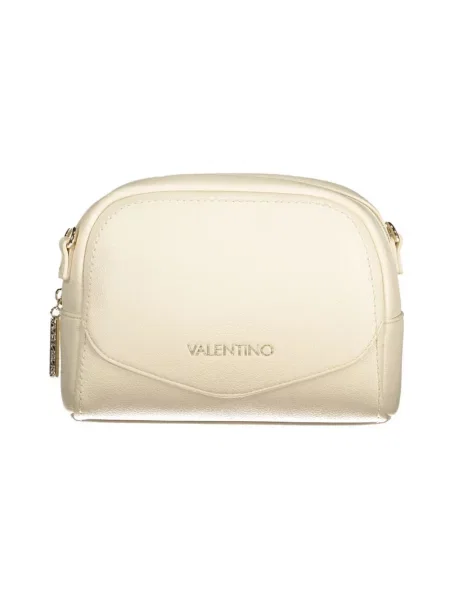 Lniana torebka Valentino Bags beżowa
