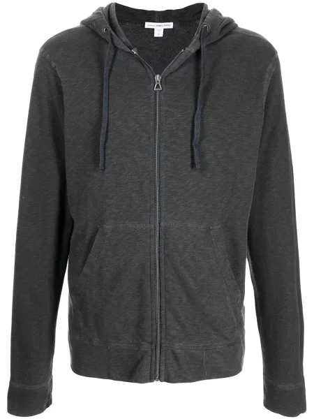 Hanorac cu glugă James Perse din fleece gri