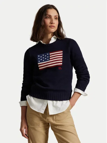 Polo Ralph Lauren Sweter Granatowy niebieski