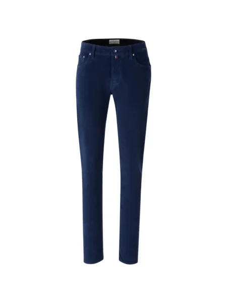 Manšestrové kalhoty Jacob Cohen s 5 kapsami modré