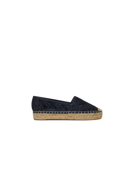 Guess Espadrilky FLJODY Tmavomodrá