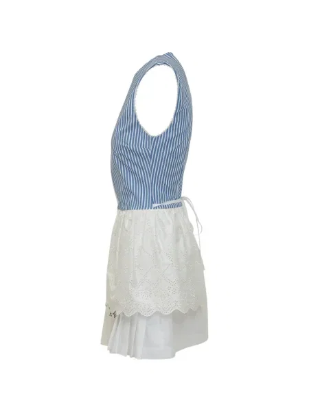 Rochie Msgm cu dungi de costum alb