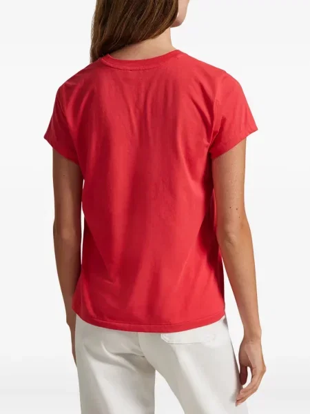 Zateplené pruhované tričko Polo Ralph Lauren s výšivkou zelené