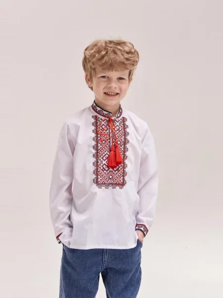Детская рубашка Merezhka белая