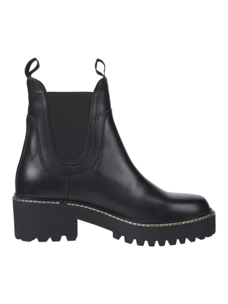 Sztyblety Tommy Hilfiger skórzane czarne