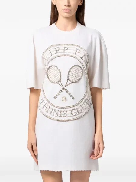 Rochie Philipp Plein tenis alb