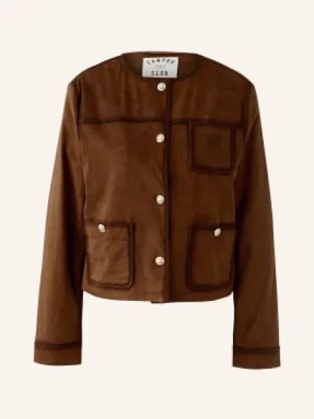 Oui Sako V Koženém Vzhledu tmavě hnědá