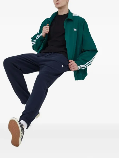 Geacă Adidas cu șireturi cu dungi cu platformă alb
