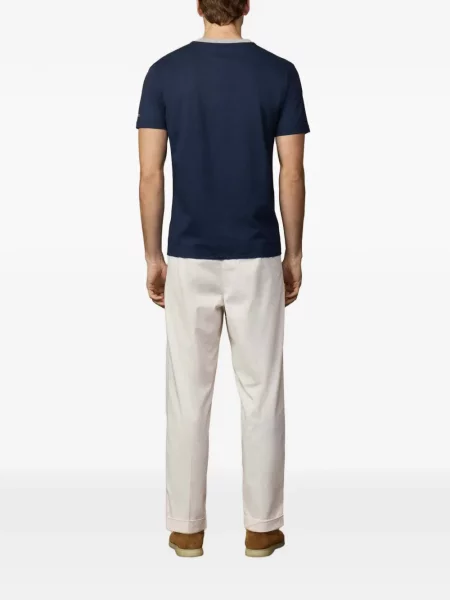 Tricou Hackett London cu broderie albastru