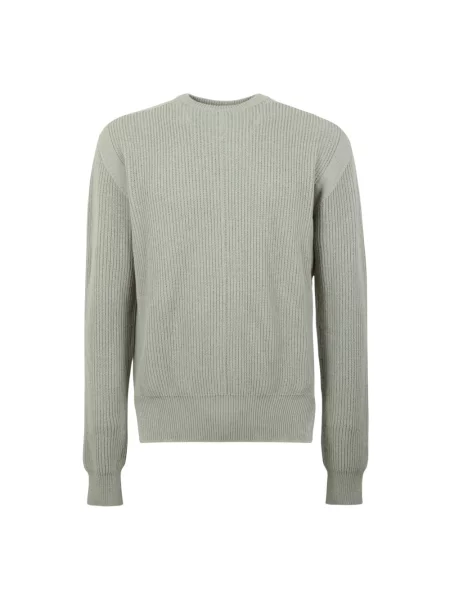 Sweter Rick Owens wełniany z okrągłym dekoltem szary
